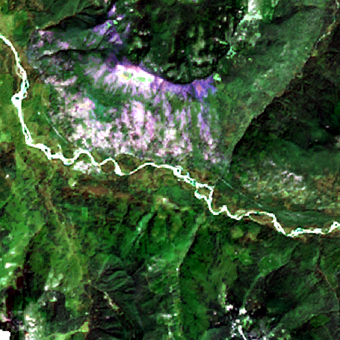 Landsat image of Boulder Lake, Washington two years after the 2022 fire